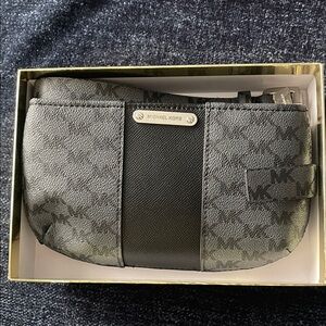 Michael Kors Charcoal and Black Fanny pack
